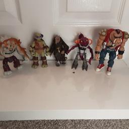 These are older models. we have Donatello, Fish Face,dog pound , rocksteady and Splinter.