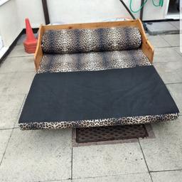 Wooden sofa bed size is w 151 cm d 78cm to 152 d sale for £50 ovno thanks