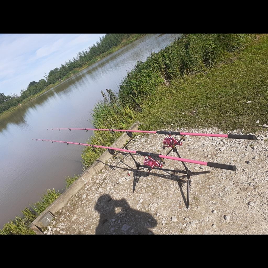 12ft pink NGT carp rods and a NGT pod in CW2 Crewe for £100.00 for sale