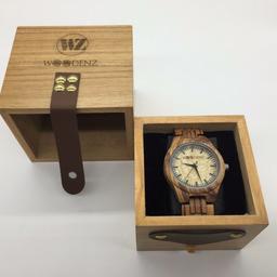 Handcrafted zebra wood watch by Woodenz
Zebrawood strap
Unisex design
Round zebra wood case
Crystal dial window
Japanese Miyota quartz movement
Folding clasp stainless steel strap
Diameter of dial | 45mm
Width of strap | 24mm
Strap | 22mm | 245mm long | case thickness | 10mm
Bamboo & leather case Included