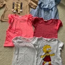 Girls t-shirt bundle in good used condition for age 3-4 years.
