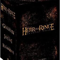 12 DVDs
Der Herr der Ringe - Die Spielfilm Trilogie
Extended Versions, 12 DVDs
Rated : Ages 16 and over
Package Dimensions : 19.6 x 14.6 x 10 cm; 1.14 Kilograms
Director : Peter Jackson
Media Format : Dolby, PAL, Special Extended Version, Surround Sound
Run time : 11 hours and 12 minutes
Release date : 26 Oct. 2007
