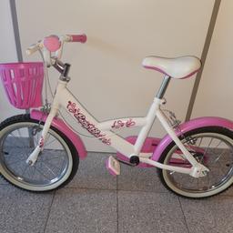 Kinderfahrrad in rosa stützen sind noch da original verpackt

Ab 5 Jahren kann man das Fahrrad nehmen
Wir haben es meiner nichte gekauft 2x gefahren dann war es zu klein

Np 199