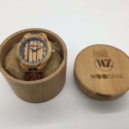 Handcrafted zebra wooden watch by Woodenz
Zebra wood link strap
Unisex design
Round zebra wood case
Crystal dial window
Japanese Miyota quartz movement
Stainless steel folding clasp strap
Diameter of dial | 45mm
Width of strap | 20mm
Strap | 20mm | 245mm long | case thickness | 10mm
Bamboo tube case Included