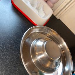 Royal canine slow feeding bowl (never used) 
Puppy feeding bowl ( used few times)