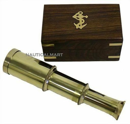 Buy & Sell Cornwall Bugle - Cornwall - Photos for LEATHER OR PLAIN BOUND BRASS TELESCOPE 6