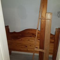 Double Pine Bed Frame £45

Has small paint drops on back of headboard, cant be seen once bed is in place but I'm sure it will come off also, also has a small imperfection on the footboard. A solid bed with all slats and bolts.

Collection Ribbleton pr1 area