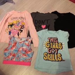 All 7-8 years apart from the flamingo belly top which is 9 years but comes up small.
All for £3
Good condition 
Collection B29,