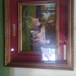 Quadro dipinto olio su tavola del pittore v. Armenti misure esterne 41 per 35. È una grande opera d'arte.
