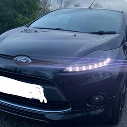 fiesta Mk7 drl headlights in great working condition , there is some sort of residue /sticky film on them which is peeling off very slowly ,does not affect the lights