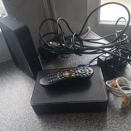 virgin box and remote
virgin internet 
all wires