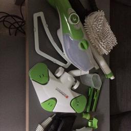 Great steam cleaner, missing mop cloths and needs a plug but in great condition with all other accessories. Cleans pretty much everything. A lot of accessories never been used.