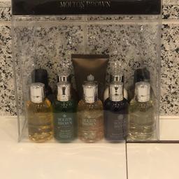 Molton Brown Lucky Dip Bag 10x 50ml Each. Condition is "New". Dispatched with Royal Mail 2nd Class. Consists Of Shampoo, Conditioner, Bodywash, body lotion , bath & shower gel.