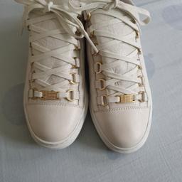 Balenciaga White Leather Trainers Sneakers Size 36 Uk 3 only worn once Amazing Condition Dispatched with Royal Mail 2nd Class recorded