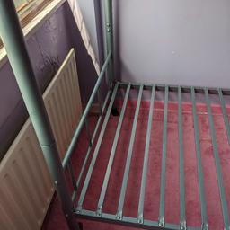 Grey steel bunk bed, condition like new. buyer must dismantle and collect.