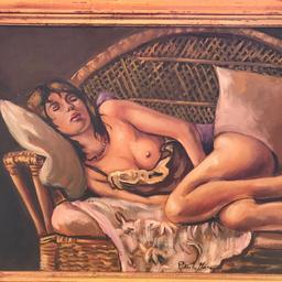 Quadro Olio Su Tavola. Dipinto da Pietro La Monica. Misure 65 cm x 56 cm
