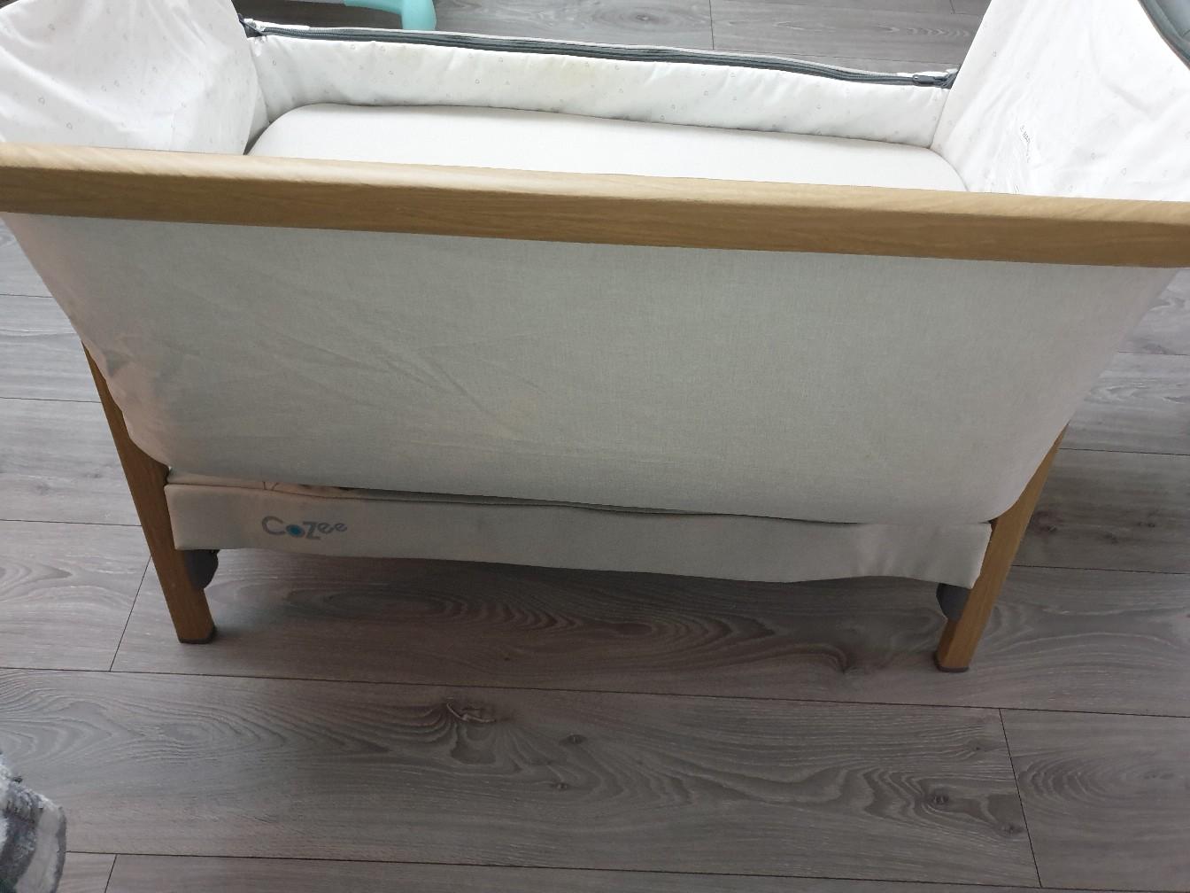 Tutti Bambini CoZee Bedside CribOak/Silver in EN8 Broxbourne for £70.