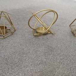 Brand new gold candle holders
All 3 for £2