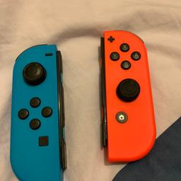 Pair of joy con for nintendo switch. Left joy con is in good condition fully functional. Right joy con is faulty.  No return.  You can bring your switch and try before you buy. Collection only
