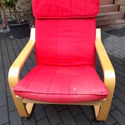 Verkaufe Schwingsessel von Ikea,
Poäng Artikel nr. 200.945.59,
der Sessel ist gebraucht und hat Gebrauchsspuren. Das rote ist etwas verblichen.Die Bezüge sind abnehmbar und waschbar.
Der beige Stuhl ist leider verkauft 