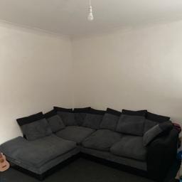 L shaped, corner sofa. Need gone ASAP and open to decent offers. All cushions and coverings can be moved for easy cleaning.