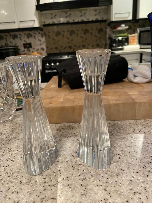 Buy & Sell Hertfordshire Watford - Photos for Candle holders solid glass heavy new