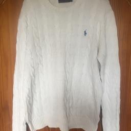 White with blue logo Ralph Lauren jumper
Size S 
£5