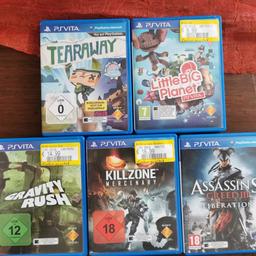 Verkaufe fünf Spiele für die PS Vita in der OVP. Und zwar sind das Tearaway, Little big Planet, Assasins Creed III Liberation, Killzone Mercenary und Gravity Rush. Zustand tadellos!