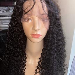 20inches curly human hair 13x4 lace front wig