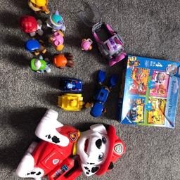 Like new
Marshall pup treat vtech toy
Paw patrol jigsaws
Pup Bath toys never been in bath
Sky figure and vehicle and two little vehicle rubble and chase.
Collection only. Please check out my other items. 