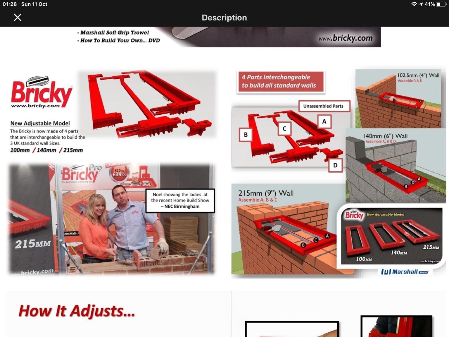 BRICKY the professional wall building tool in B66 Sandwell for £15.00