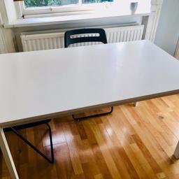 Large white dining table. Could be used as a desk
Measurements:
Length: 125cm
Width: 75cm
Very good condition. No stains.
Available for a pick up from the end of October