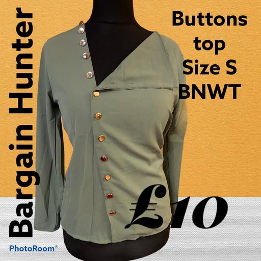 Buy & Sell West Midlands Birmingham - Photos for Classy green buttons long sleeves top size S