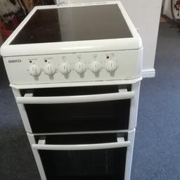 Used but fair condition. Suit someone starting out. Bottom oven, top oven/grill and all 4 rings fully working.. Some marks from general wear/ use. £20  O. N. O. Collection only