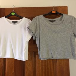 White and grey crop tops 
Size XS 6/8