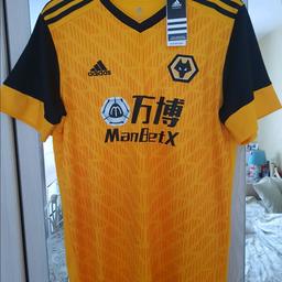 Brand new and tagged Wolves home shirt (adult) size large (40-42" Chest) I have 4 available in size large. The Manchester City shirt is a size small adults and there is only 1 available. These are replicas but you cannot tell any difference and will not be disappointed! There will be no returns once purchased so please ensure you pick correct sizing! Thank you! Can also deliver for fuel costs if not too far!