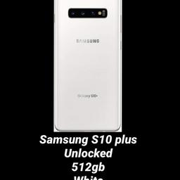 Samsung s10 plus 
Unlocked 
512gb 
White
boxed like brand new