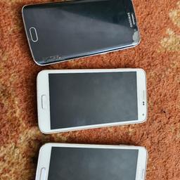3 samsung phones
2 S5s
1 S6 edge
sold as spares or repair
S6 powers up and works see pictures