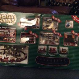 Lovely novelty train set, fairly large, with sounds, Lights, reindeer heads turn, and other movements