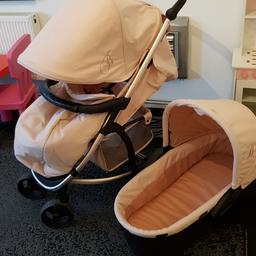 Minor wear to the wheels and fabric.

The Fabric will be washed for you before collection.

Price includes a free Car Seat as one on the Velcro does not stick - suitable for someone who just needs it to transport to and from the hospital.