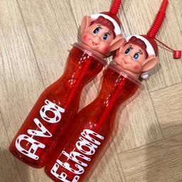 Personalised Elf bottles. £5 per bottle. Great for Christmas Eve boxes.