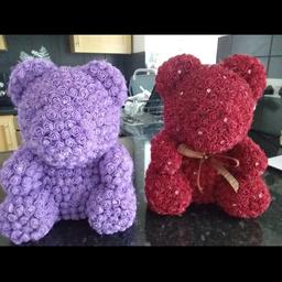 christmas forever rose bears
beautiful forever lasting gifts

many colour available to choose from
I do have some In stock
any to be ordered in please allow 7-10 days

diamantes can be added for extra £3

20cm - £20
30cm - £30

any colour ribbons can be added
as well as love hearts for £5

p&p £6

a half price deposit will be required upon order 

thanks for looking x