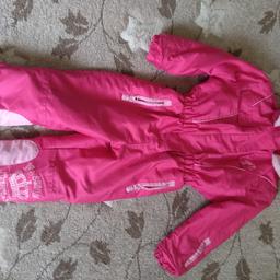 Barbie winter overall, in good condition, freshly washed. Label says 2-3 yrs, but it can fit a 4 yrs old too. Color dark pink. Very warm. Collection from LS26 8.