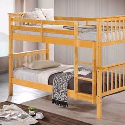 CALL NOW!! 02032877883
SAME DAY DELIVERY AVAILABLE

Brand New Flat Pack Wooden Bunk Bed Frame.
Colour: Beige, White, Grey
Standard Single Size
Very Strong Ladder & Frame
Perfect Space Saver With Compact Yet Elegant Design
Convertible Into 2 Single Beds
Home Assembly Required

Dimensions:

Width: 3ft (90 cm)
Length: 6ft3 (190 cm)

Single Bunk Bed Frame Only £159

Bunk Bed Frame with 2Single Deep Quilt Mattresses --- £270

Bunk Bed Frame with 2Single Orthopaedic (Medium Soft) Mattresses --- £290

CALL NOW!! 02032877883