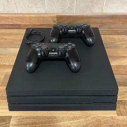 Selling my PlayStation 4 pro 1TB with 2 official PlayStation controllers. All works fine just not using it anymore.
Would swap for a good camera.
Comes with headset also