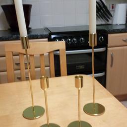 Set of brass candle sticks new