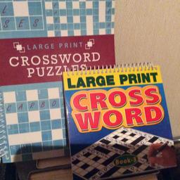 Two crossword puzzle books new never used unwanted gift collection only Stourportonseven buyer to collect