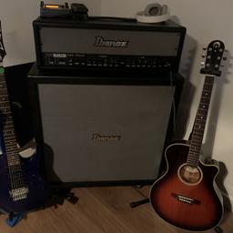 I am reluctantly selling my Ibanez 100H Tone Blaster Guitar Amp. Unfortunately the amp is too large for my lounge so I have bought something smaller.

The amp is in decent condition. There is a small chip in the presence knob selector on the head unit. Other than that the head is spot on. The cabinet does have some minor cosmetic damage on the back as pictured. This doesn’t effect the performance and isn’t really noticeable as it is on the back

Collection only

Feel free to ask any questions