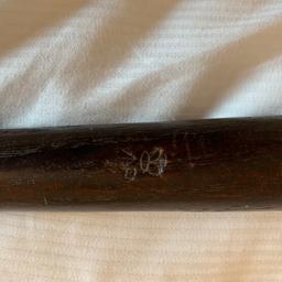 Antique Wooden police truncheon with crown and amp stamped on it twice