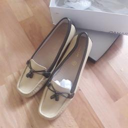 brand new in box leather colour is brown and cream size 7